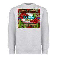 Heather Grey texas chica with roses Heavyweight Sweatshirt - Jasminsmagicworld