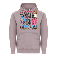 Vintage Zinc coffee scrubs and rubber gloves Vintage Hoodie - NancyCooperArtShop