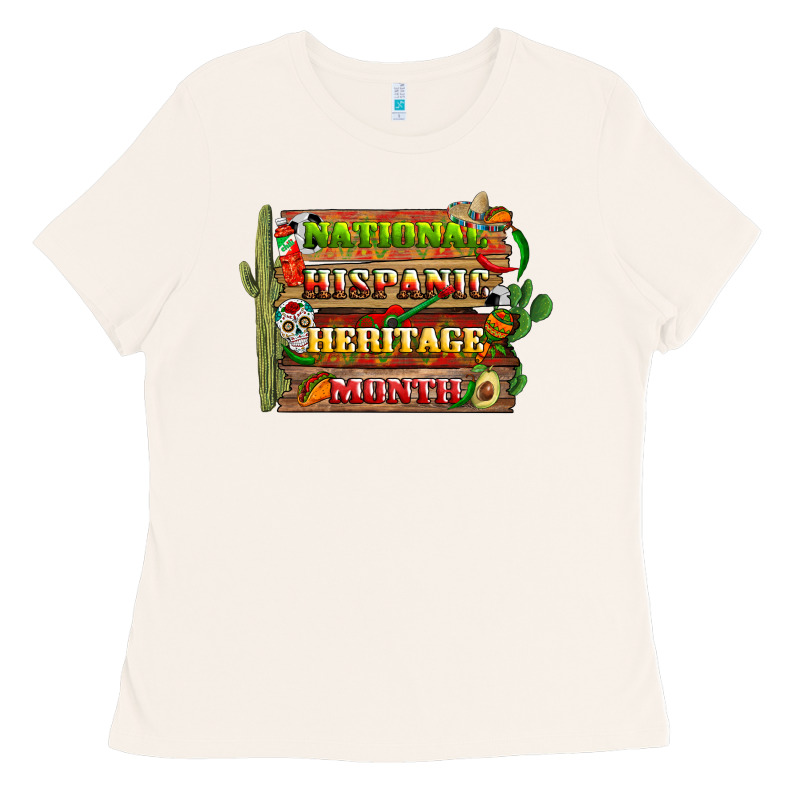 National Hispanic Heritage Month With Background Ladies Tee by BundleAndBundleShop | Teevron