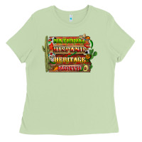 Matcha national hispanic heritage month with background Ladies Tee - BundleAndBundleShop