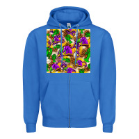 True Royal Mardi Gras jester had and crawfish with leopard pa Zipper Hoodie - HowdyJamesFarm