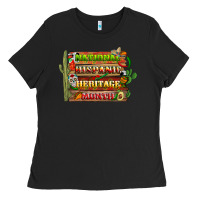 Black national hispanic heritage month with background Ladies Tee - BundleAndBundleShop