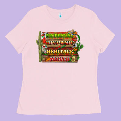 National Hispanic Heritage Month With Background Ladies Tee Designed By Bundleandbundleshop