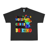 Pigment Black in a world where you can be anything be kind Urban Heavy Tee - MaliasSmallBusiness