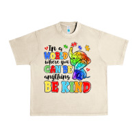 Sandshell in a world where you can be anything be kind Urban Heavy Tee - MaliasSmallBusiness