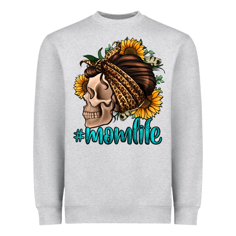 Momlife Skull With Bandana Heavyweight Sweatshirt by Jasminsmagicworld | Teevron