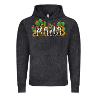 Vintage Black Cactus Cowhide Sunflower Mama and Mini Set Vintage Hoodie - Jasminsmagicworld