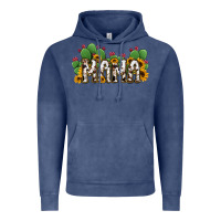 Vintage Denim Cactus Cowhide Sunflower Mama and Mini Set Vintage Hoodie - Jasminsmagicworld