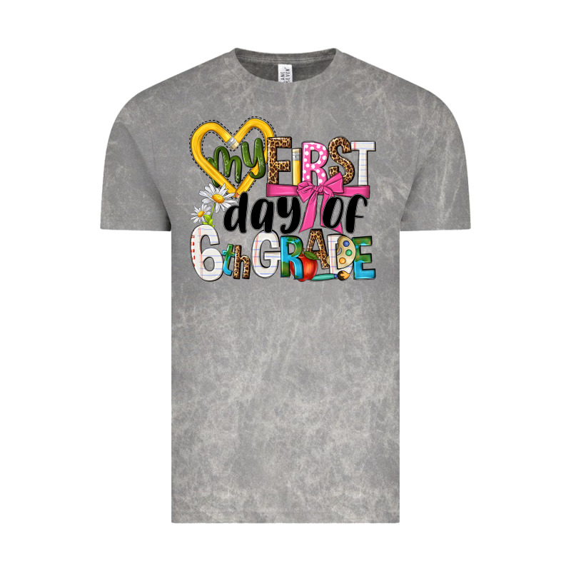My First Day Of 6th Grade Vintage Tee by NancyCooperArtShop | Teevron