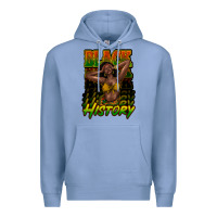 Colony Blue Black history afro woman Premium Hoodie - HowdyJamesFarm