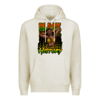 Oatmeal Heather Black history afro woman Premium Hoodie - HowdyJamesFarm