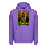 Purple Black history afro woman Premium Hoodie - HowdyJamesFarm
