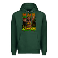 Sports Green Black history afro woman Premium Hoodie - HowdyJamesFarm