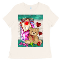 Bone candy jar with bear  air Ladies Tee - AdoDesignShop