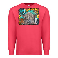 Cardinal Cows Glitter Turquoise Leopard Sunflowers Premium Sweatshirt - CowCowDesign