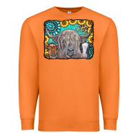 Carrot Cows Glitter Turquoise Leopard Sunflowers Premium Sweatshirt - CowCowDesign