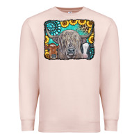 Pale Pink Cows Glitter Turquoise Leopard Sunflowers Premium Sweatshirt - CowCowDesign