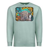 Seafoam Cows Glitter Turquoise Leopard Sunflowers Premium Sweatshirt - CowCowDesign