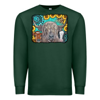 Sports Green Cows Glitter Turquoise Leopard Sunflowers Premium Sweatshirt - CowCowDesign