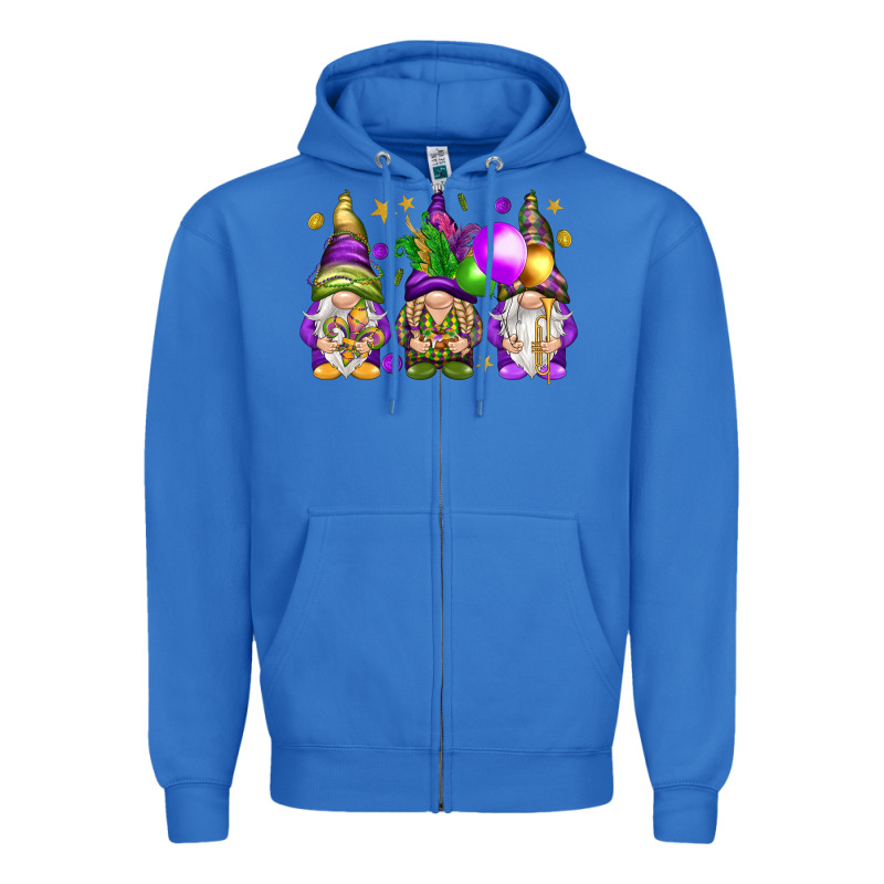 Mardi Gras Gnomies With Elements Zipper Hoodie by HowdyJamesFarm | Teevron