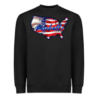 Black usa flag baseball Heavyweight Sweatshirt - BarkalooDesign