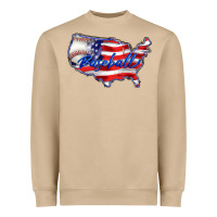 Mushroom usa flag baseball Heavyweight Sweatshirt - BarkalooDesign