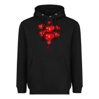 Black heart balloons olivia Heavyweight Hoodie - OliviaCreatesArt
