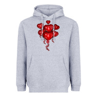 Heather Grey heart balloons olivia Heavyweight Hoodie - OliviaCreatesArt