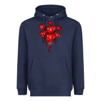 Navy heart balloons olivia Heavyweight Hoodie - OliviaCreatesArt