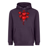 Plum heart balloons olivia Heavyweight Hoodie - OliviaCreatesArt