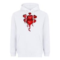 White heart balloons olivia Heavyweight Hoodie - OliviaCreatesArt
