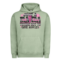 Pigment Oil Green Just a Mama Out Here Trying Not To Raise Assholes Urban Hoodie - CowhideDigitalArt