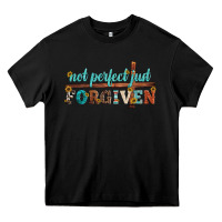 Black not perfect just forgiven Heavy Core Tee - Artiststas