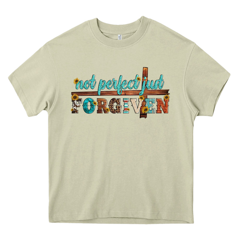 Not Perfect Just Forgiven Heavy Core Tee by Artiststas | Teevron