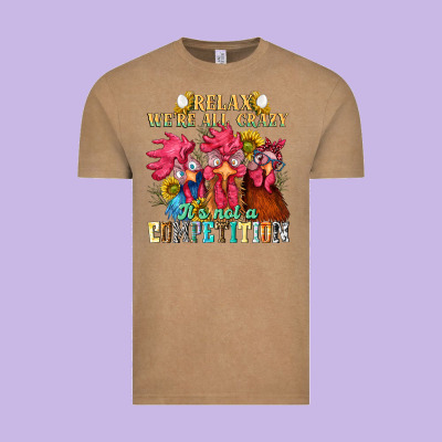 Relax Were All Crazy Its Not A Competition Vintage Tee Designed By Nancycooperartshop