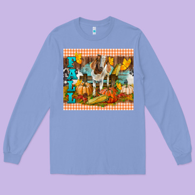Fall With Baby Goat Long Sleeve Tee Designed By Lillyallendesigns