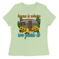 Matcha home is where we park it Ladies Tee - Artiststas