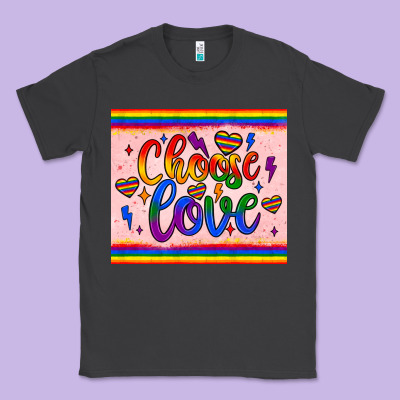 Choose Love Tumbler Classic Tee Designed By Jahusdesignshop