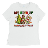 White My kind of Christmas trees Ladies Tee - RanaPortraitStore