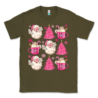 Army Green retro doodle pink christmas Classic Tee - MaliasSmallBusiness