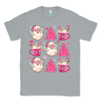 Heather Grey retro doodle pink christmas Classic Tee - MaliasSmallBusiness