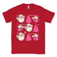 Red retro doodle pink christmas Classic Tee - MaliasSmallBusiness