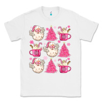 White retro doodle pink christmas Classic Tee - MaliasSmallBusiness