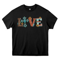 Black western love with cross Heavy Core Tee - Artiststas
