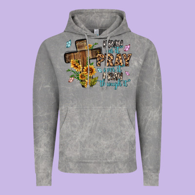 Pray On It Pray Over It Pray Through It Vintage Hoodie Designed By Maliassmallbusiness