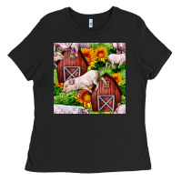 Black Mama And Baby Pig Ladies Tee - BundleAndBundleShop