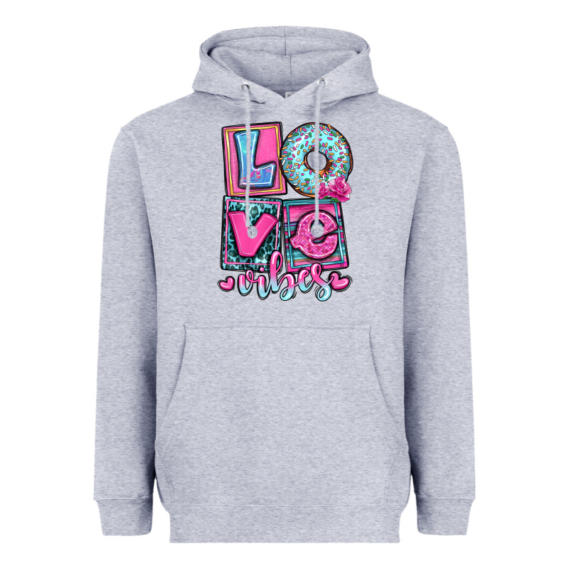 Love Vibes Heavyweight Hoodie by OliviaCreatesArt | Teevron