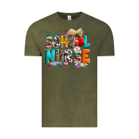 Vintage Olive school nurse Vintage Tee - NancyCooperArtShop