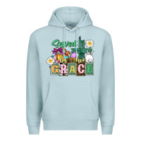 Blue Mist Saved by his grace Easter Premium Hoodie - CowGirlArtShop