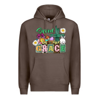 Coffee Saved by his grace Easter Premium Hoodie - CowGirlArtShop